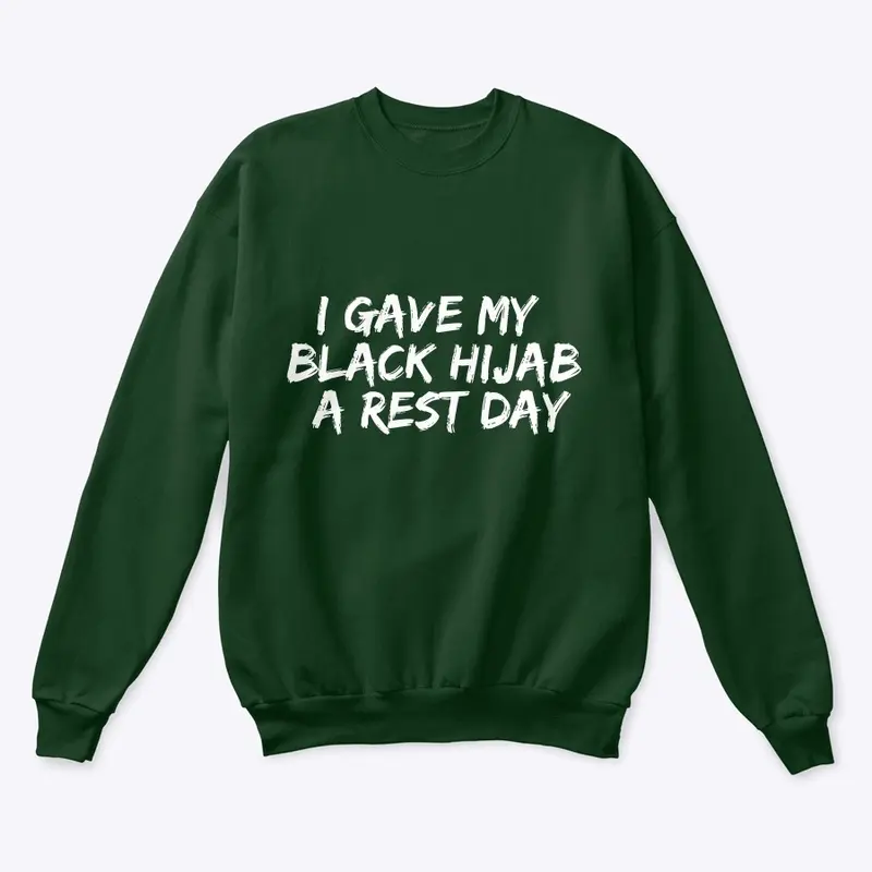 Black Hijab Rest Day Sweatshirt(+colors)