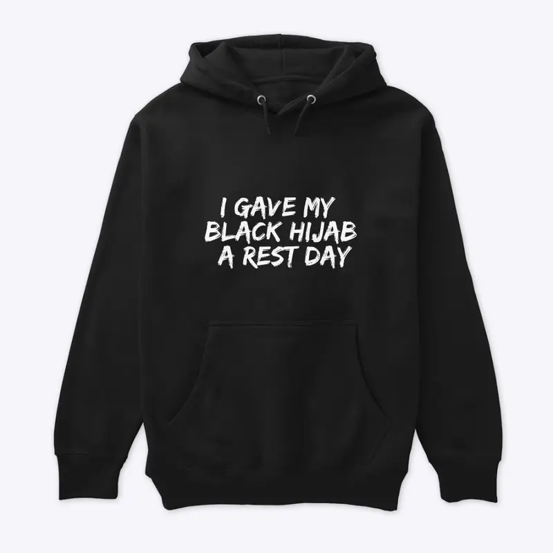 (Black) Black Hijab Rest Day Hoodie 